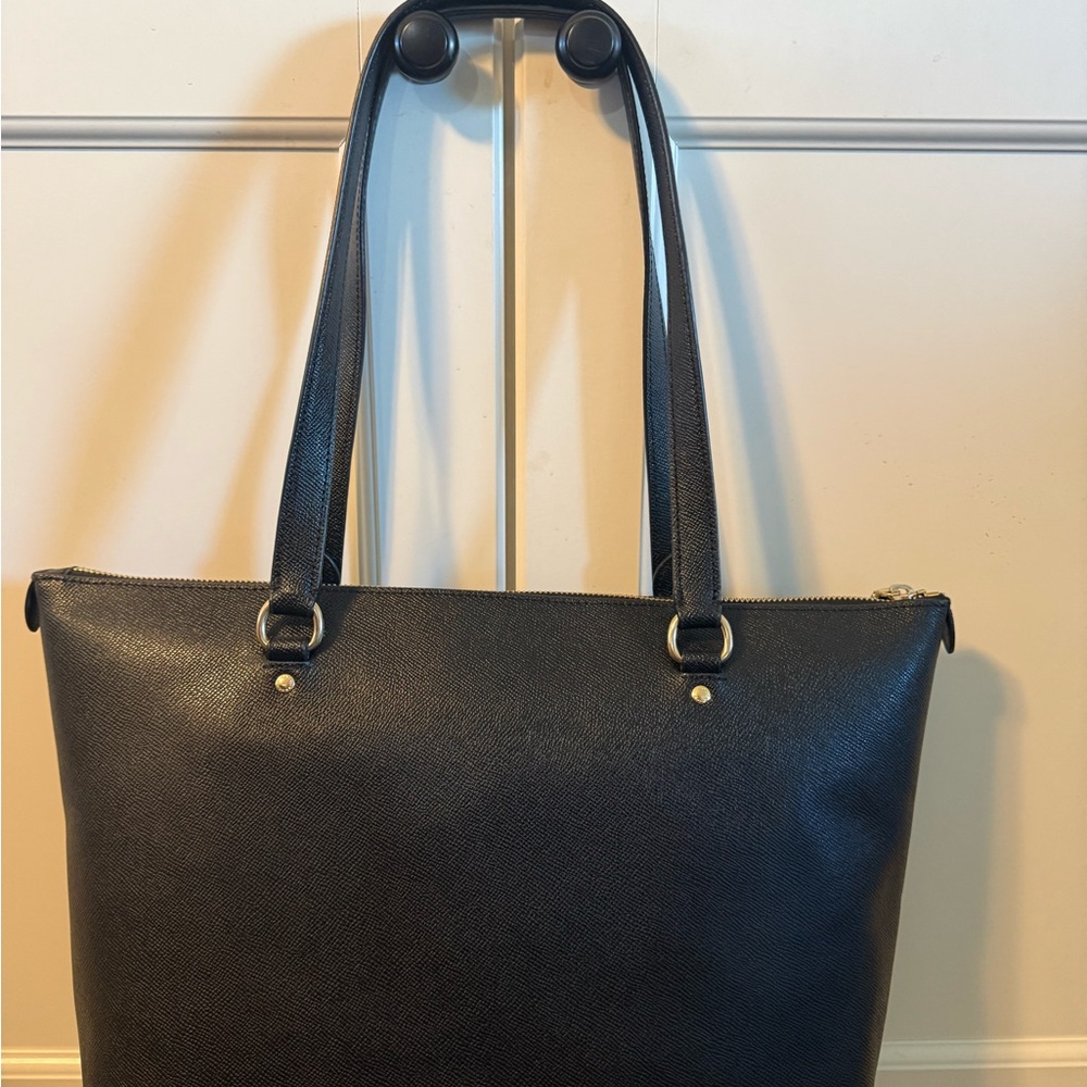 Coach Black Gallery Tote with Gold Accents - Picture 3 of 4